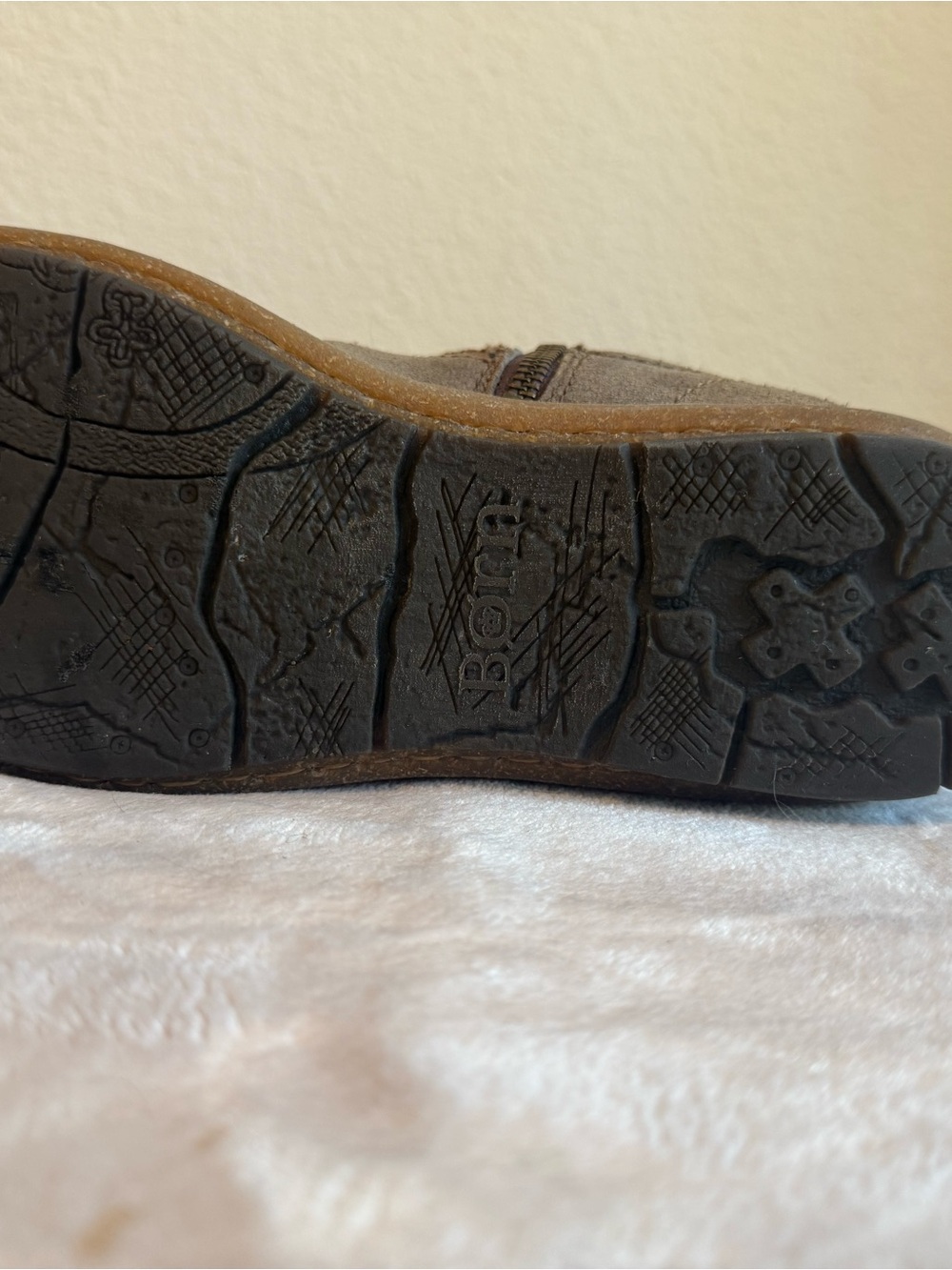 Born Olive-Taupe Suede Mid-Calf Heeled Boots - Picture 5 of 16